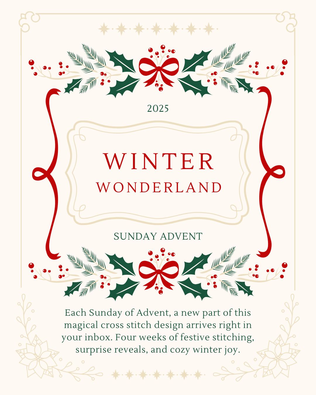 Winter Wonderland Advent Stitch-Along | 4-Part Digital Cross Stitch Advent